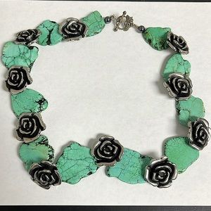 Turquoise Style Slab Necklace